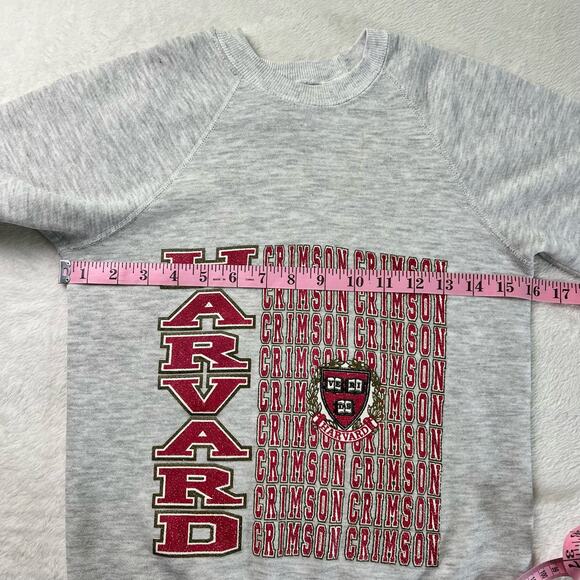 Harvard University Crimson Football Vintage Lee crewneck Sweatshirt Youth Large - Picture 3 of 8